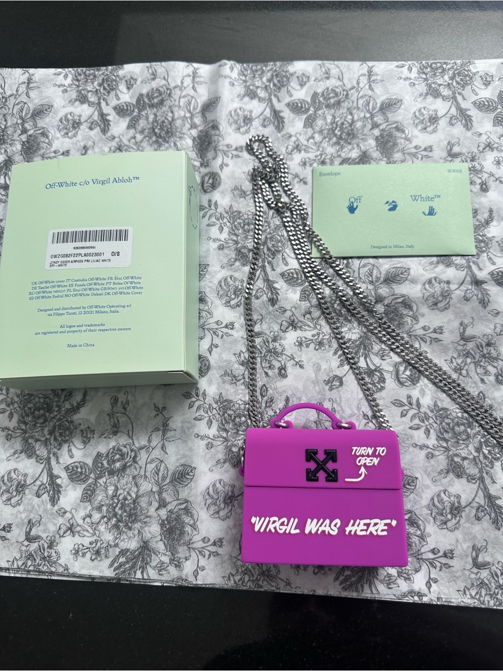 Off-White Purple Mini 'Virgil Was Here' Shoulder Bag
